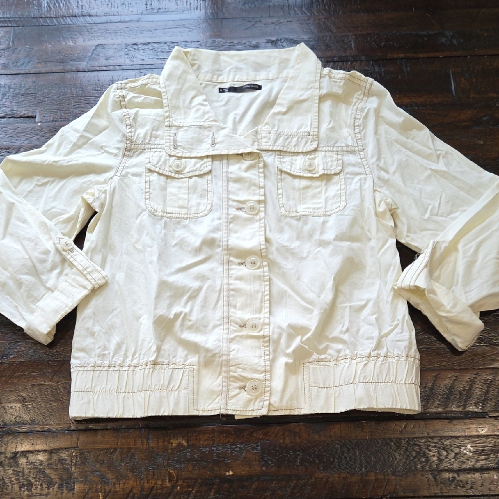 Maurices Cream Utility Jacket Size Medium